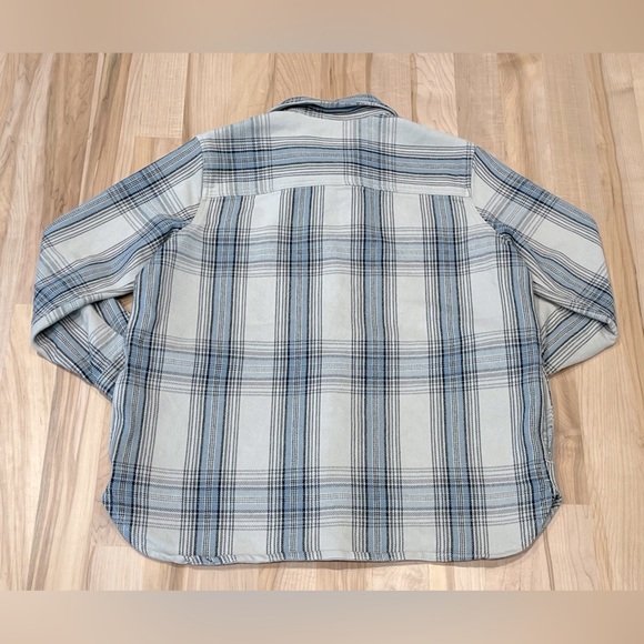 Carhartt Women’s Loose Fit Twill Long Sleeve Shirt Jacket - Blue / Gray, Size L - Picture 8 of 15